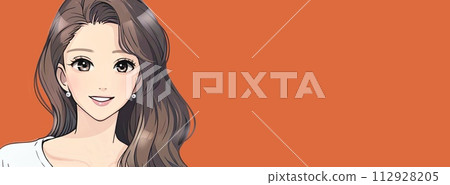 Women/girls banner/background/header illustration material 112928205