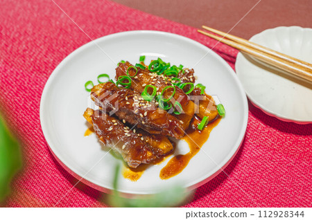 Long meat rolls made in the microwave Long meat rolls made in the microwave 112928344