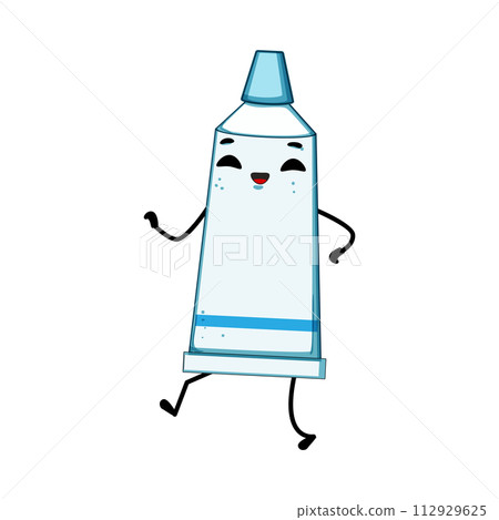 tooth toothpaste character cartoon vector illustration 112929625