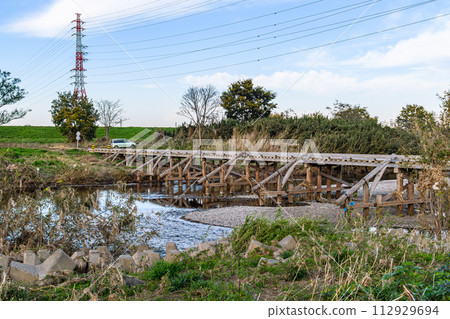 quirky wooden bridge quirky wooden bridge 112929694