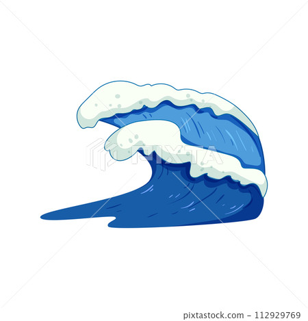 water ocean waves cartoon vector illustration 112929769