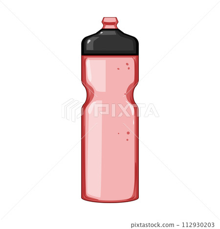 fitness bike bottle cartoon vector illustration 112930203