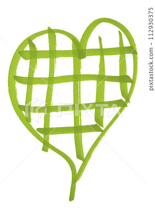 Green hearts isolated on white background Green hearts isolated on white background 112930375