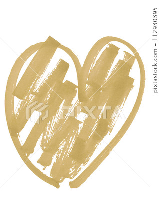 Light brown hearts isolated on white background. Light brown hearts isolated on white background. 112930395