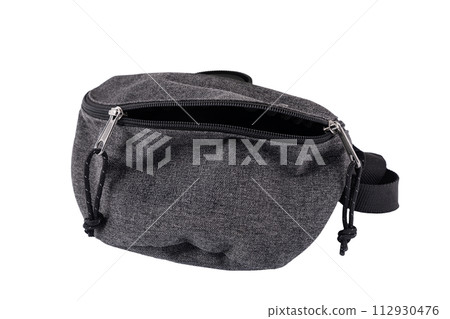 Gray fanny pack bag 112930476