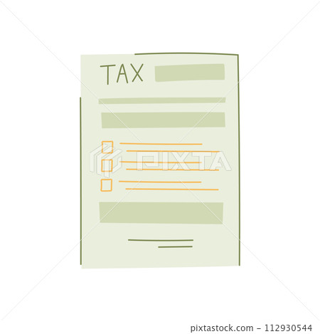 invoice tax form cartoon vector illustration 112930544