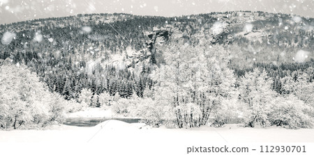 Winter landscape 112930701