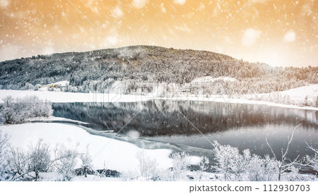 Winter landscape 112930703