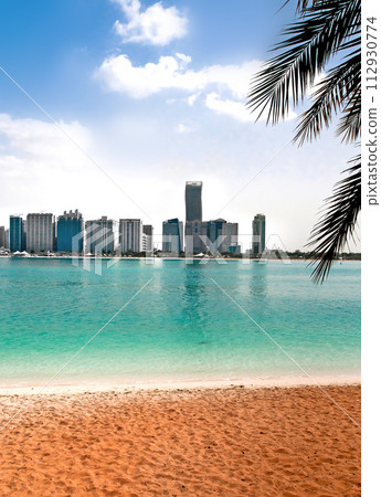 beautiful view of the sandy beach beautiful view of the sandy beach 112930774
