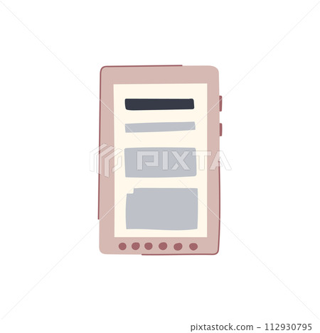 learn e-reader cartoon vector illustration 112930795
