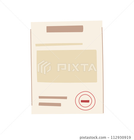 document business contract cartoon vector illustration 112930919