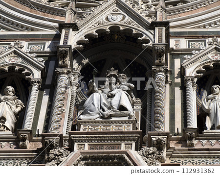 Florence Cathedral Santa Maria dei Fiori Italy - detail of sculpture 112931362
