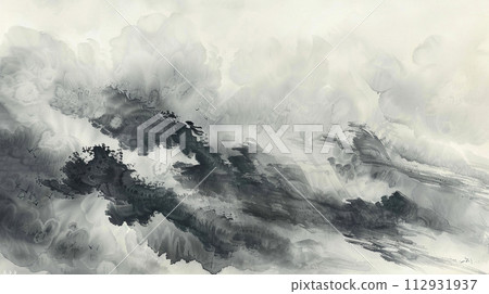 水墨畫風雲AI生成 112931937