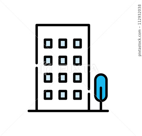 Company Apartment Building Icon [Building Series] 112932038