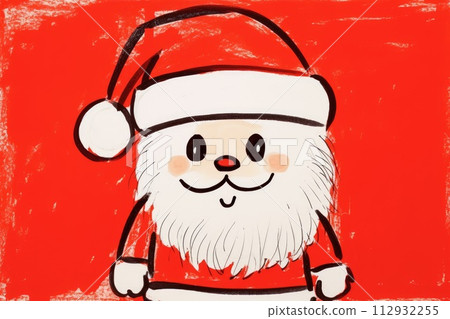 AI-generated content. childlike drawing of santa claus illustration 112932255