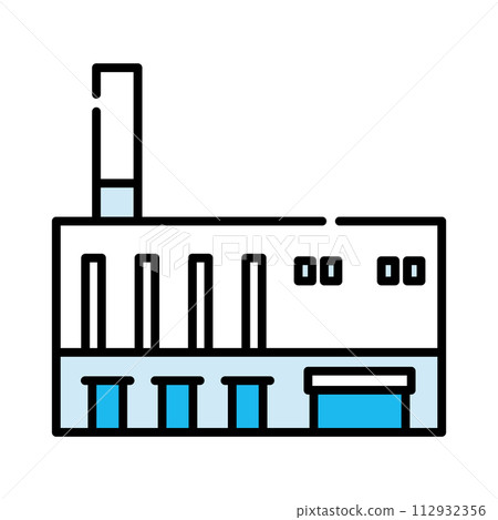 Garbage treatment plant icon [building series] 112932356