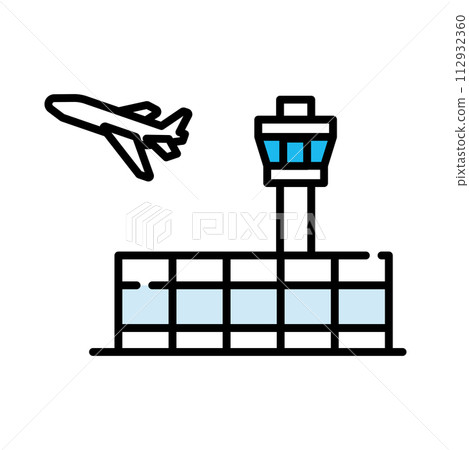 機場航廈圖示【建築系列】 機場航廈圖示【建築系列】 112932360