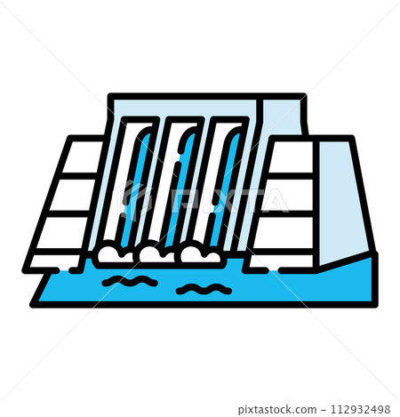 水力發電圖示【建築系列】 112932498