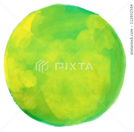 Watercolor wet painting colour blending bubble circle sphere brush texture illustration background art 112932584