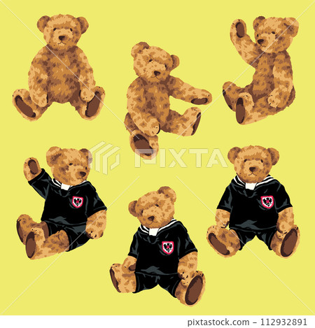 Cute bear illustration material 112932891