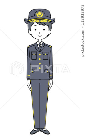 日本陸上自衛隊插畫（冬季制服） 112932972