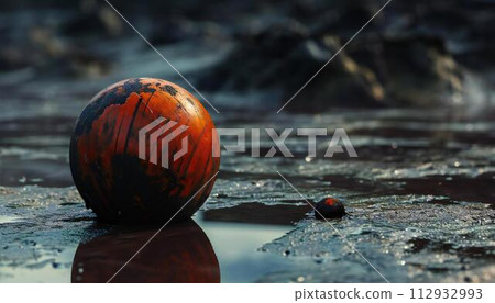 Ball in a puddle 112932993