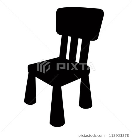 a chair, black color silhouette vector 112933278