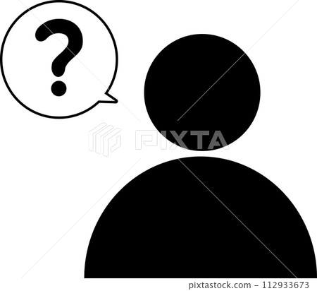思想家象形圖哈特納馬克問題語音氣泡 112933673