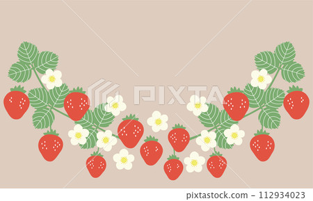 Strawberry decoration illustration Strawberry decoration illustration 112934023