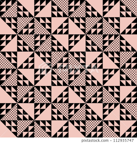 Minimalistic geometric dots seamless pattern. Perfect for screensaver, poster, card, invitation or home decor.  112935747