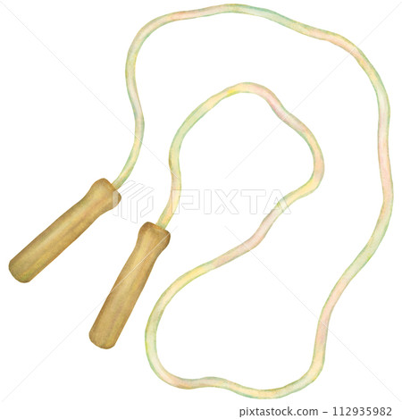 Illustration of a simple skipping rope 112935982