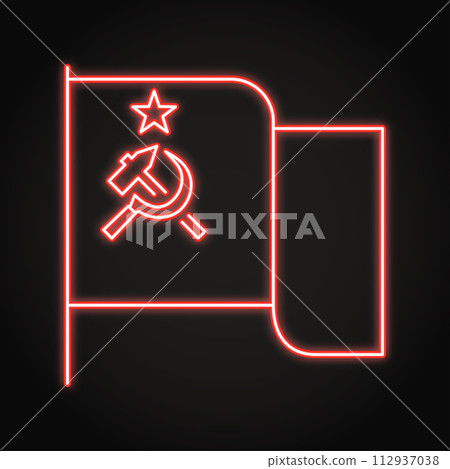 Flag of the Soviet Union neon icon Flag of the Soviet Union neon icon 112937038