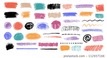 Colorful brush strokes, banners and doodles Colorful brush strokes, banners and doodles 112937188