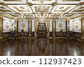 3d rendering of the hall in classical style 112937423