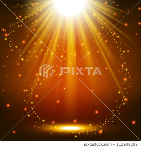 Elegant Lights Shining with Flying Sparks Background, Vector Illustration 112939192