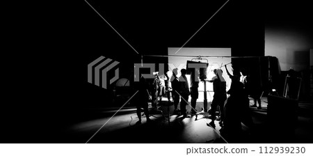 video production behind the scenes of making of TV commercial movie shoot 112939230