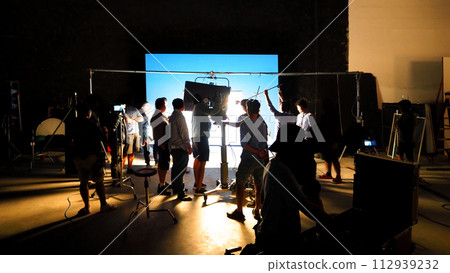 video production behind the scenes of making of TV commercial movie shoot 112939232