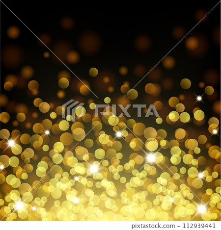 Gold Bokeh Floating Up, Vector Illustration Gold Bokeh Floating Up, Vector Illustration 112939441