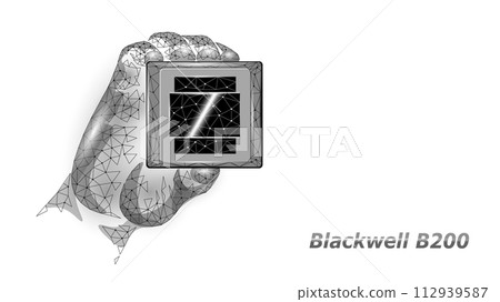 Blackwell New Innovation Technology AI Chip Editorial vector NVIDIA AI Conference GTC California - 19 March 2024 112939587