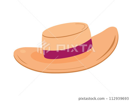 Summer hat collection vector. Cap, panama hat for women, men, sun protection. Summer hat collection vector. Cap, panama hat for women, men, sun protection. 112939693