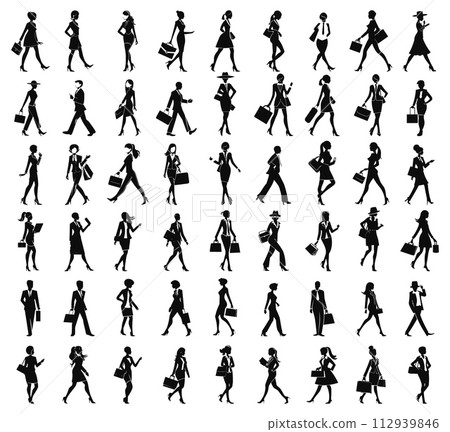 AI-generated content. Cartoon business people silhouettes. Female and male professionals comic outline drawns, outlined businessmen and businesswomen persons on white background AI-generated content. Cartoon business people silhouettes. Female and male professionals comic outline drawns, outlined businessmen and businesswomen persons on white background 112939846