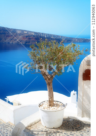 beautiful details of Santorini island, Greece 112940063