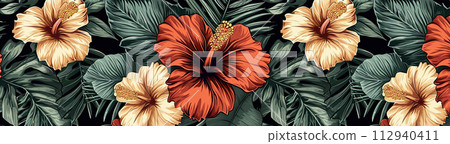 AI-generated content. tropical leaves greenery 112940411