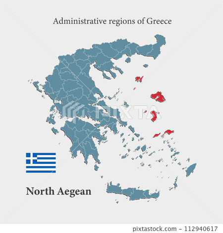 Vector map Greece, county North Aegean Vector map Greece, county North Aegean 112940617