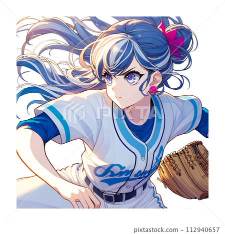 An excellent female baseball player who takes baseball practice seriously An excellent female baseball player who takes baseball practice seriously 112940657