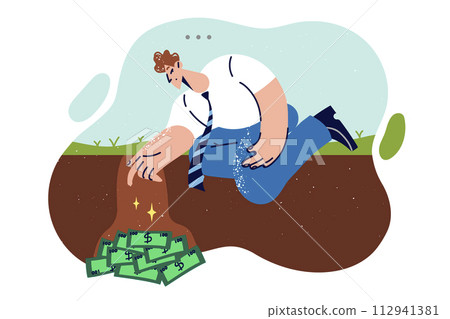 Man digs money out of ground after finding valuable cache of cash during random walk 112941381