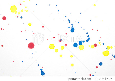 Acrylic And Watercolour Paint Splatters and spots for Background Acrylic And Watercolour Paint Splatters and spots for Background 112941696