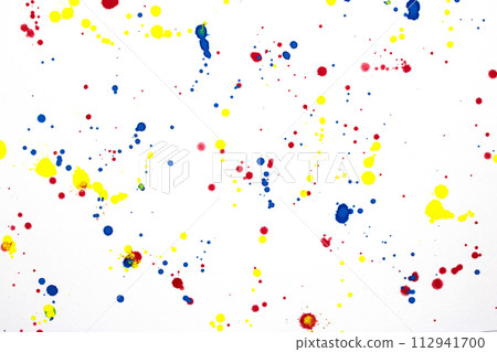 Acrylic And Watercolour Paint Splatters and spots for Background Acrylic And Watercolour Paint Splatters and spots for Background 112941700