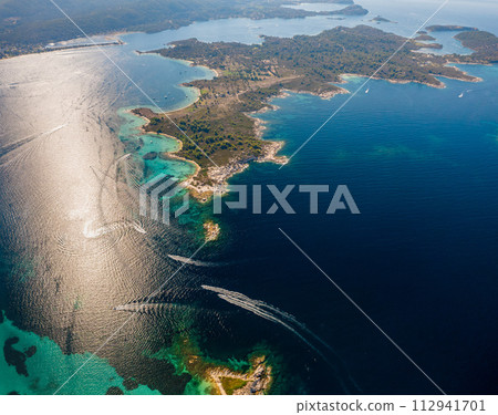 View of the beach in the Mediterranean Sea View of the beach in the Mediterranean Sea 112941701