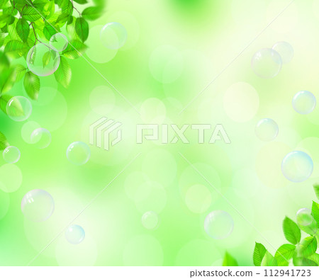 初夏的清新綠意和模糊的綠意,美麗的陽光透過樹木過濾-肥皂泡背景插畫素材 初夏的清新綠意和模糊的綠意,美麗的陽光透過樹木過濾-肥皂泡背景插畫素材 112941723